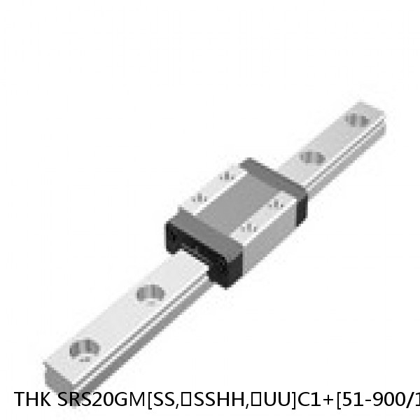 SRS20GM[SS,​SSHH,​UU]C1+[51-900/1]L[H,​P]M THK Miniature Linear Guide Full Ball SRS-G Accuracy and Preload Selectable