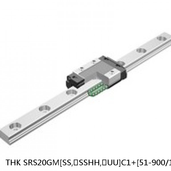 SRS20GM[SS,​SSHH,​UU]C1+[51-900/1]LM THK Miniature Linear Guide Full Ball SRS-G Accuracy and Preload Selectable